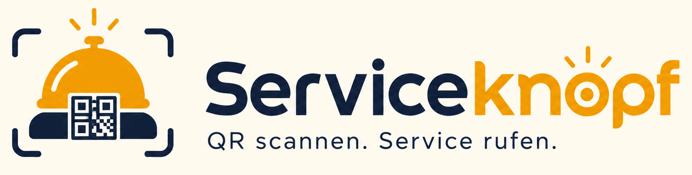 Serviceknopf – QR scannen. Service rufen.
